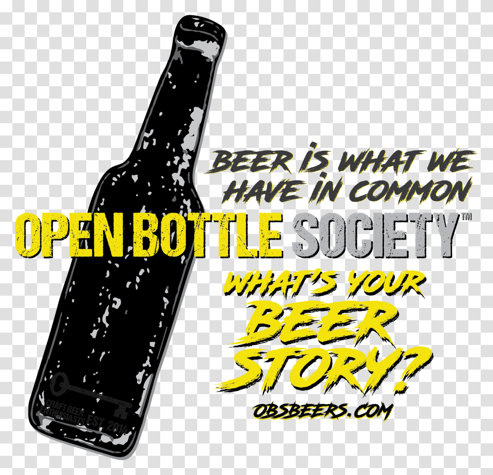 Open Beer Bottle, Alcohol, Beverage, Drink, Flyer Transparent Png