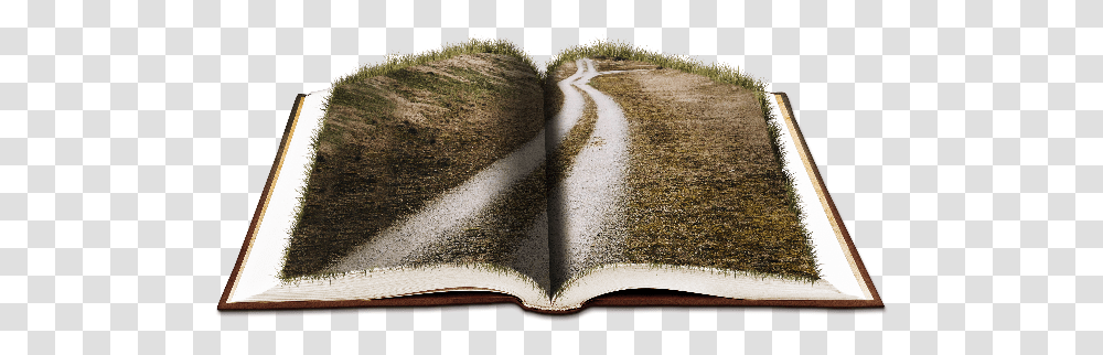 Open Book Fantasy With Farm Road Image Open Book, Rug, Outdoors, Nature Transparent Png