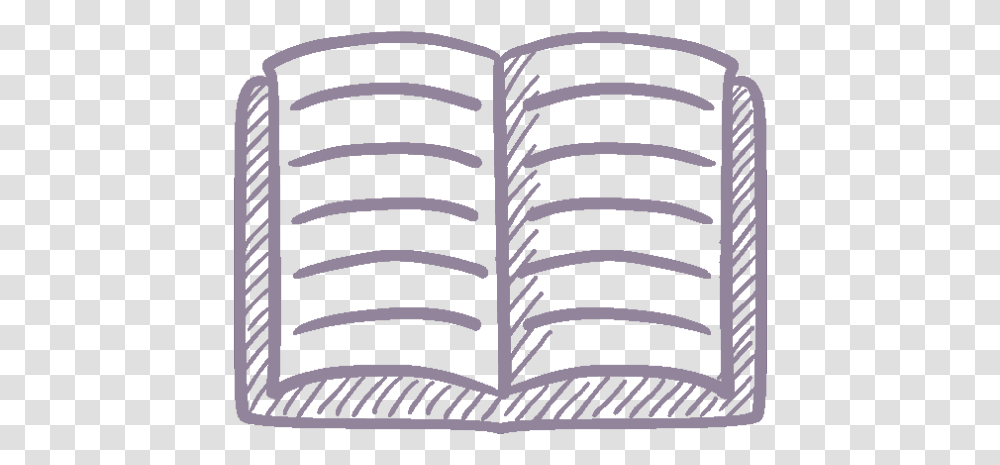 Open Book Icon Purple Sketch Of Book, Rug, Fern, Plant Transparent Png