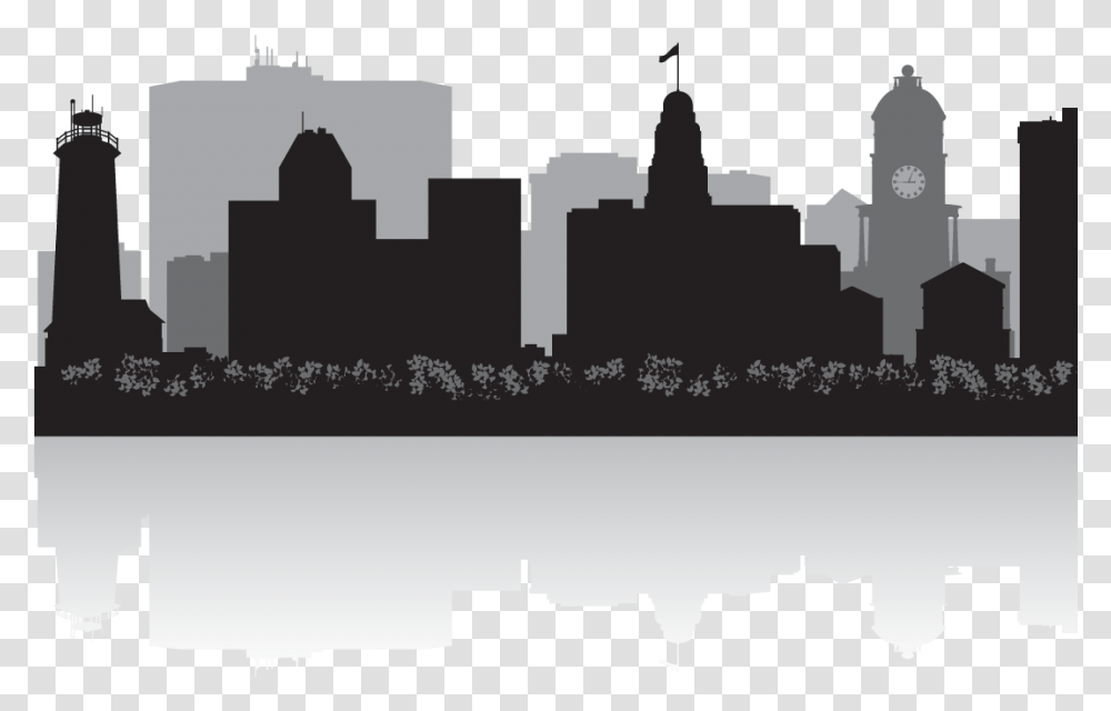 Open Book Silhouette Halifax Skyline Silhouette, Architecture, Building, Spire Transparent Png