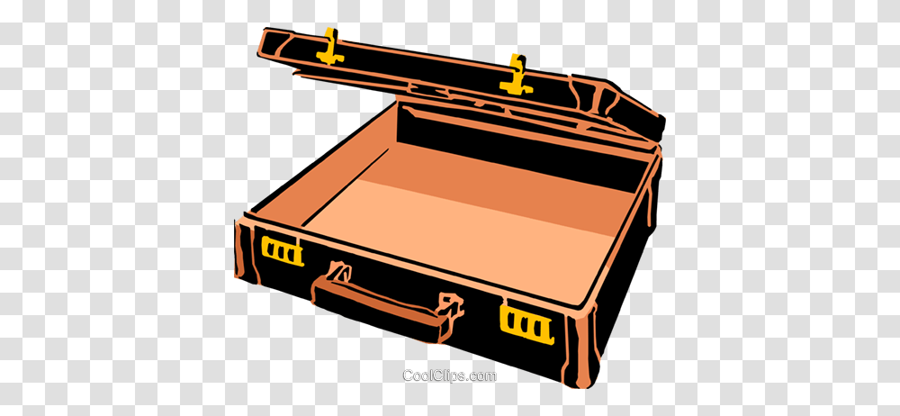 Open Briefcase Royalty Free Vector Clip Art Illustration, Furniture, Drawer, Treasure, Bed Transparent Png