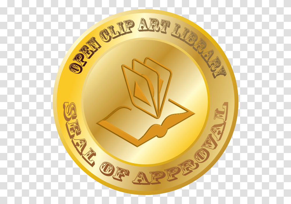 Open Clip Art Library Seal Of Approval Svg Clip Arts Total Equine, Gold, Gold Medal, Trophy Transparent Png