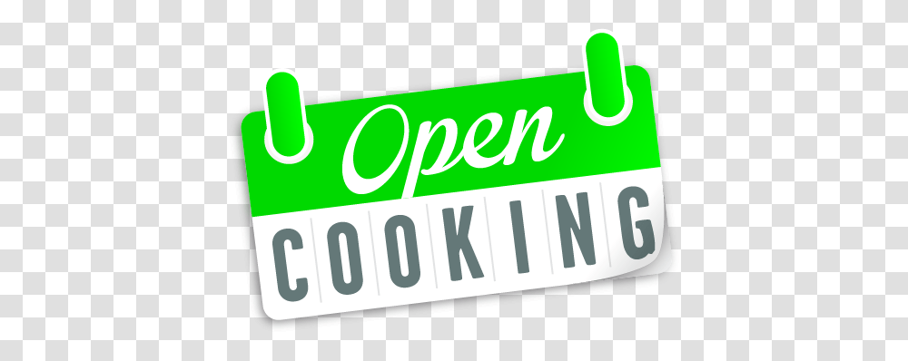 Open Cooking Sign, Word, Text, Alphabet, Beverage Transparent Png