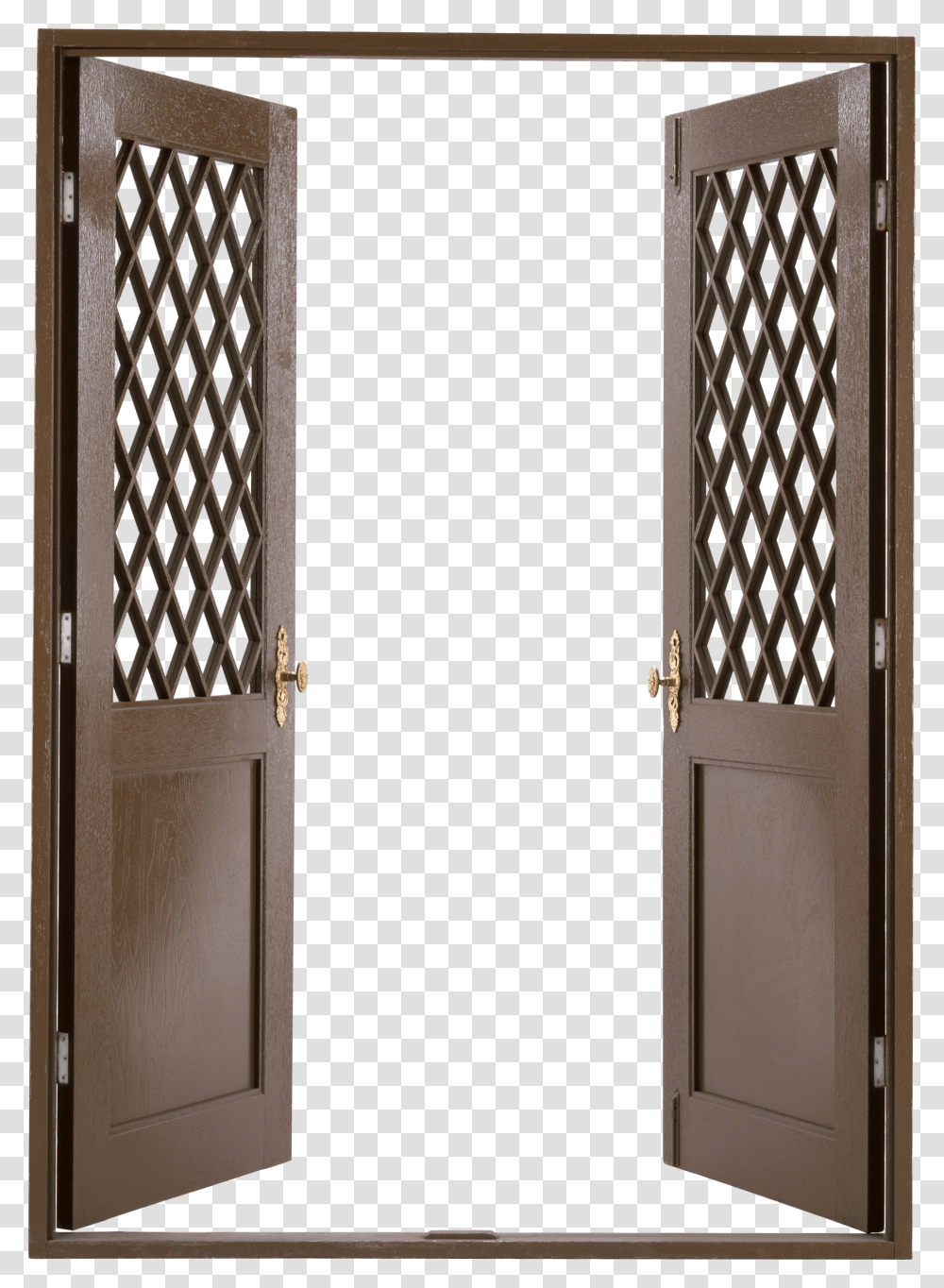 Open Door, Folding Door, French Door, Green Transparent Png