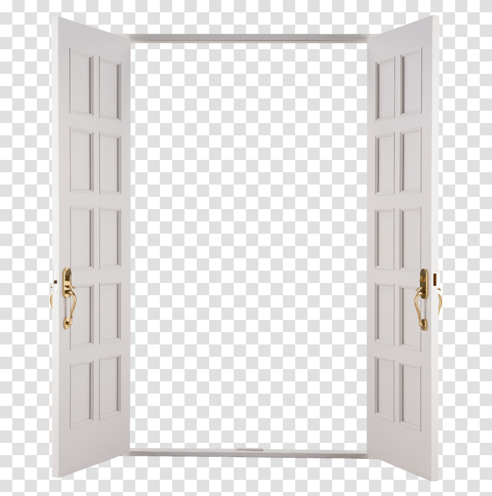 Open Door, Folding Door, French Door, Potted Plant, Vase Transparent Png