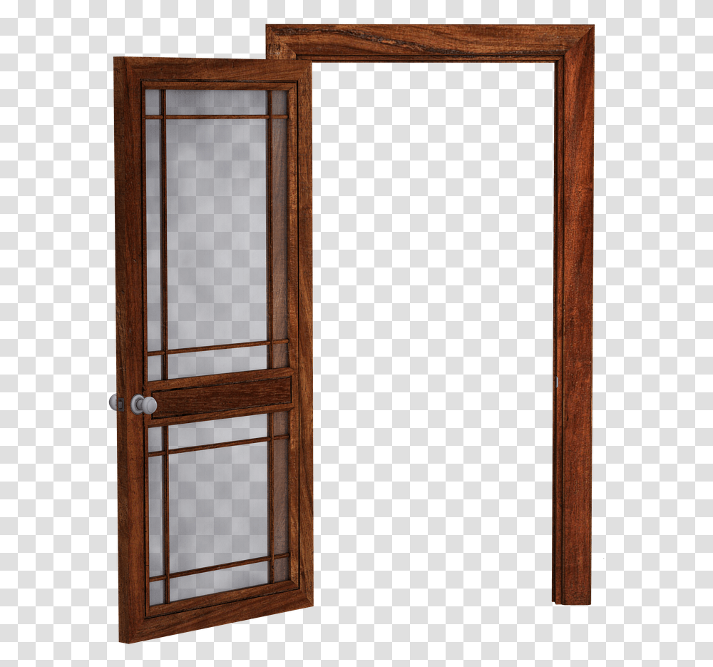 Open Door, Wood, French Door, Hardwood, Furniture Transparent Png