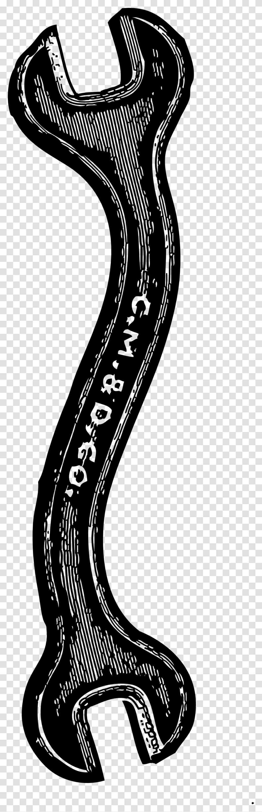 Open End Wrench Clip Art Open End Wrench Drawing, Strap, Sash, Hip, Necklace Transparent Png