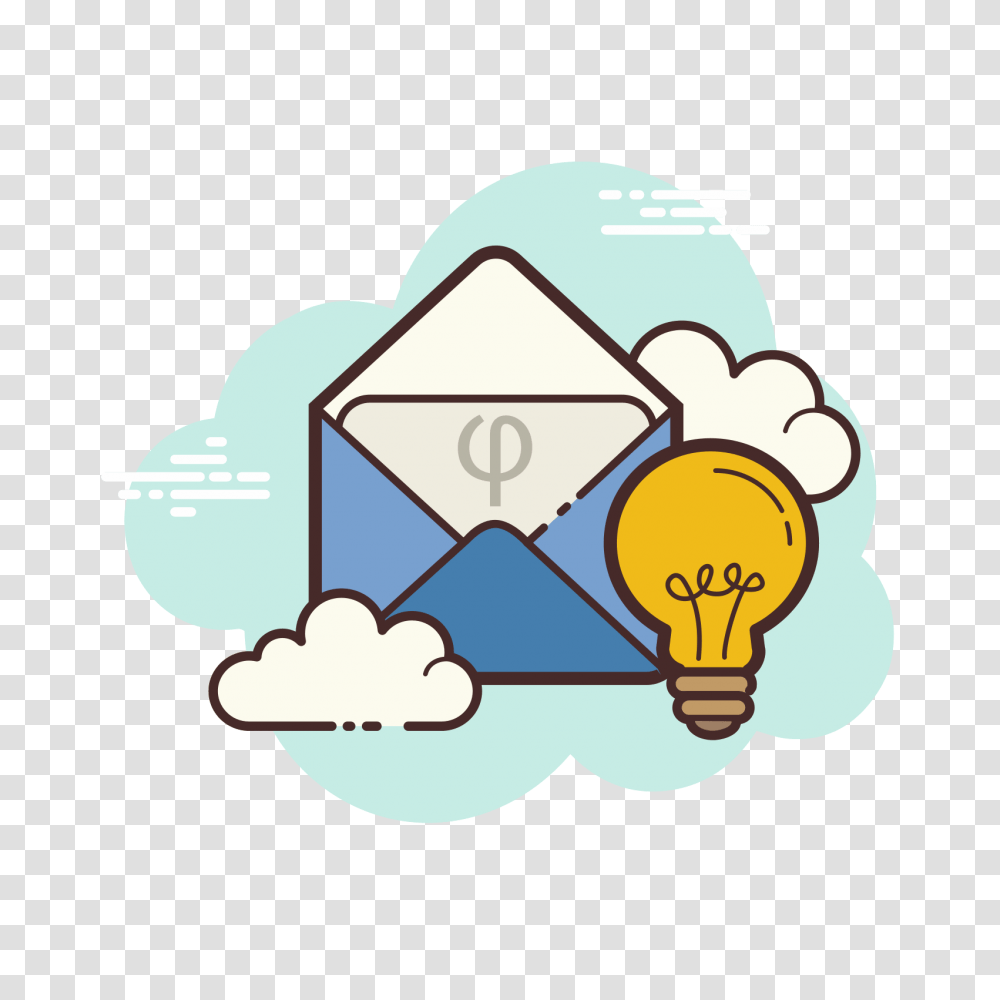 Open Envelope Idea, Light, Lightbulb, Vehicle, Transportation Transparent Png