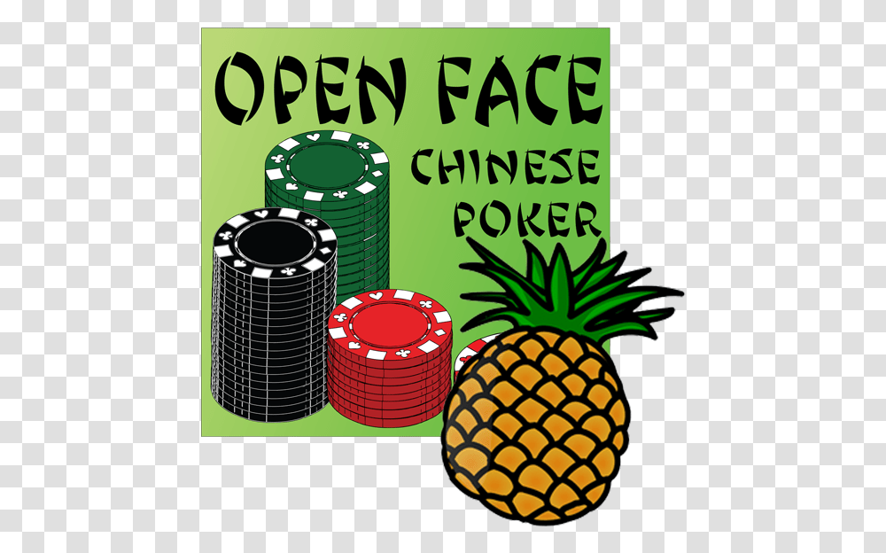 Open Face Chinese Poker By Corvid Apps Pineapple Open Origin Of Pineapple, Fruit, Plant, Food, Gambling Transparent Png