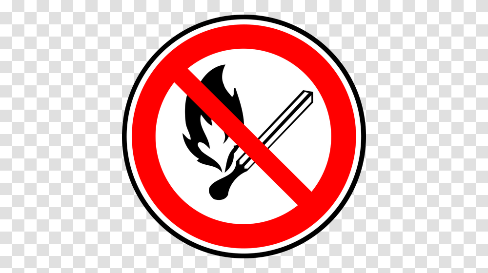 Open Fire Forbidden Vector Sign, Road Sign, Stopsign Transparent Png
