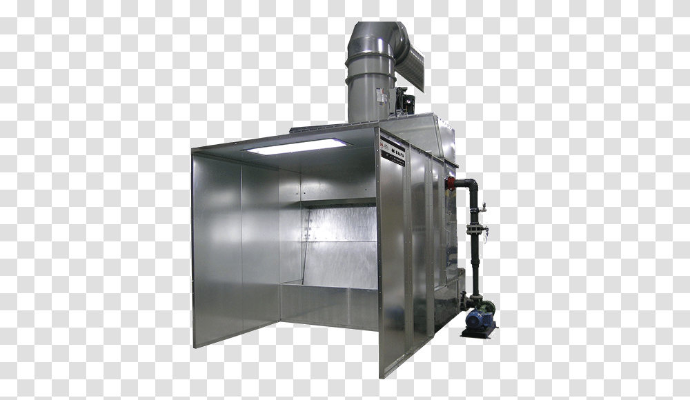 Open Front Water Wash Paint Booth Water Wash Paint Booth, Appliance, Machine, Oven, Mailbox Transparent Png