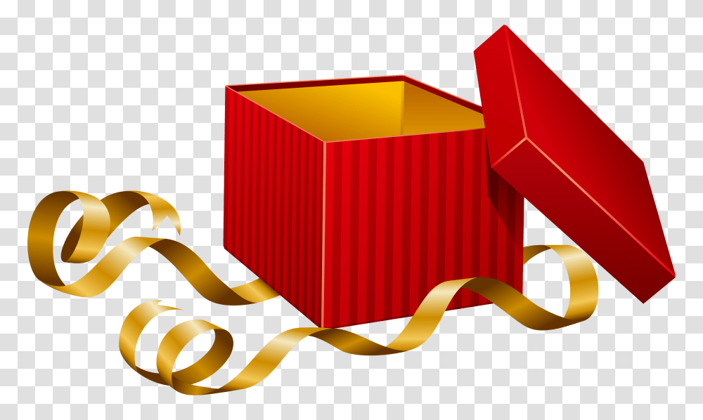 Open Gift Clipart, Box Transparent Png