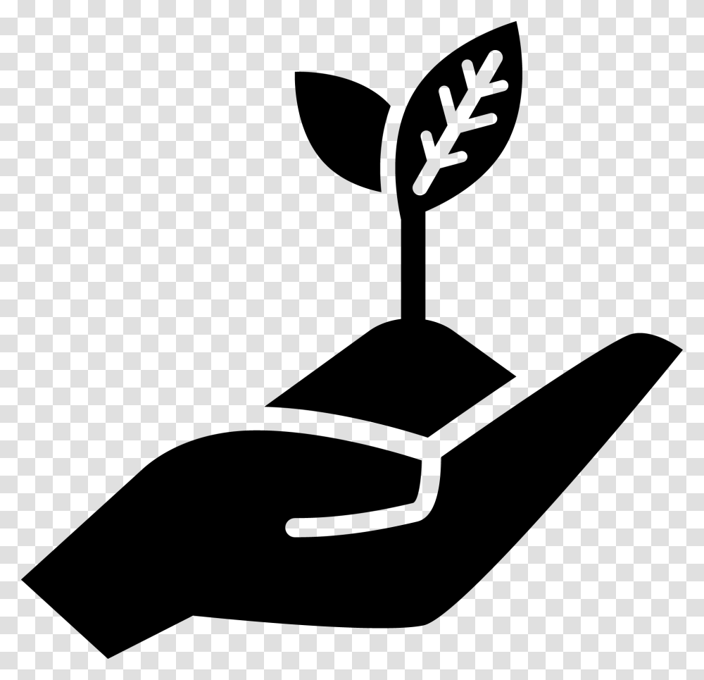 Open Hand Vector Plant In Hands Icon, Gray, World Of Warcraft Transparent Png