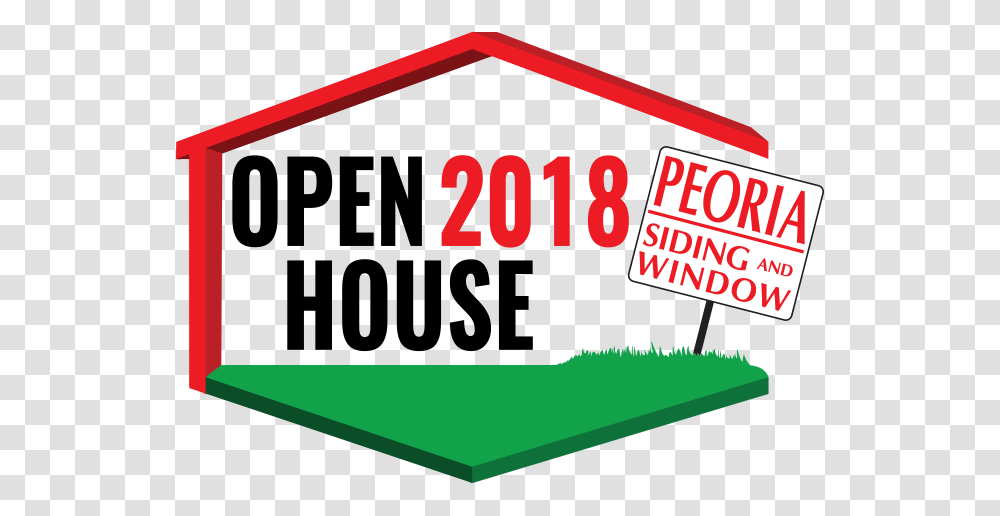 Open House Peoria Siding And Window, Label, Outdoors Transparent Png