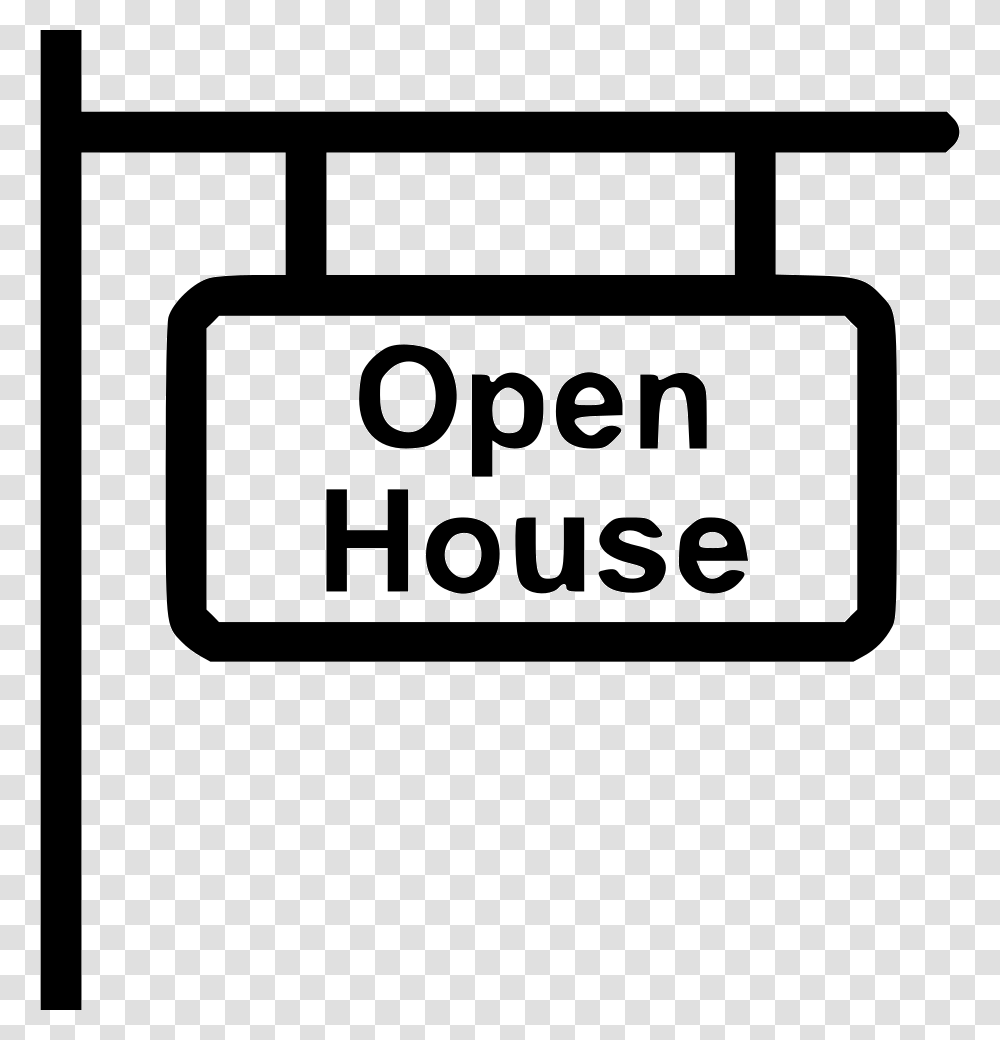 Open House Sign Open House Clipart Black And White, Label, Number Transparent Png