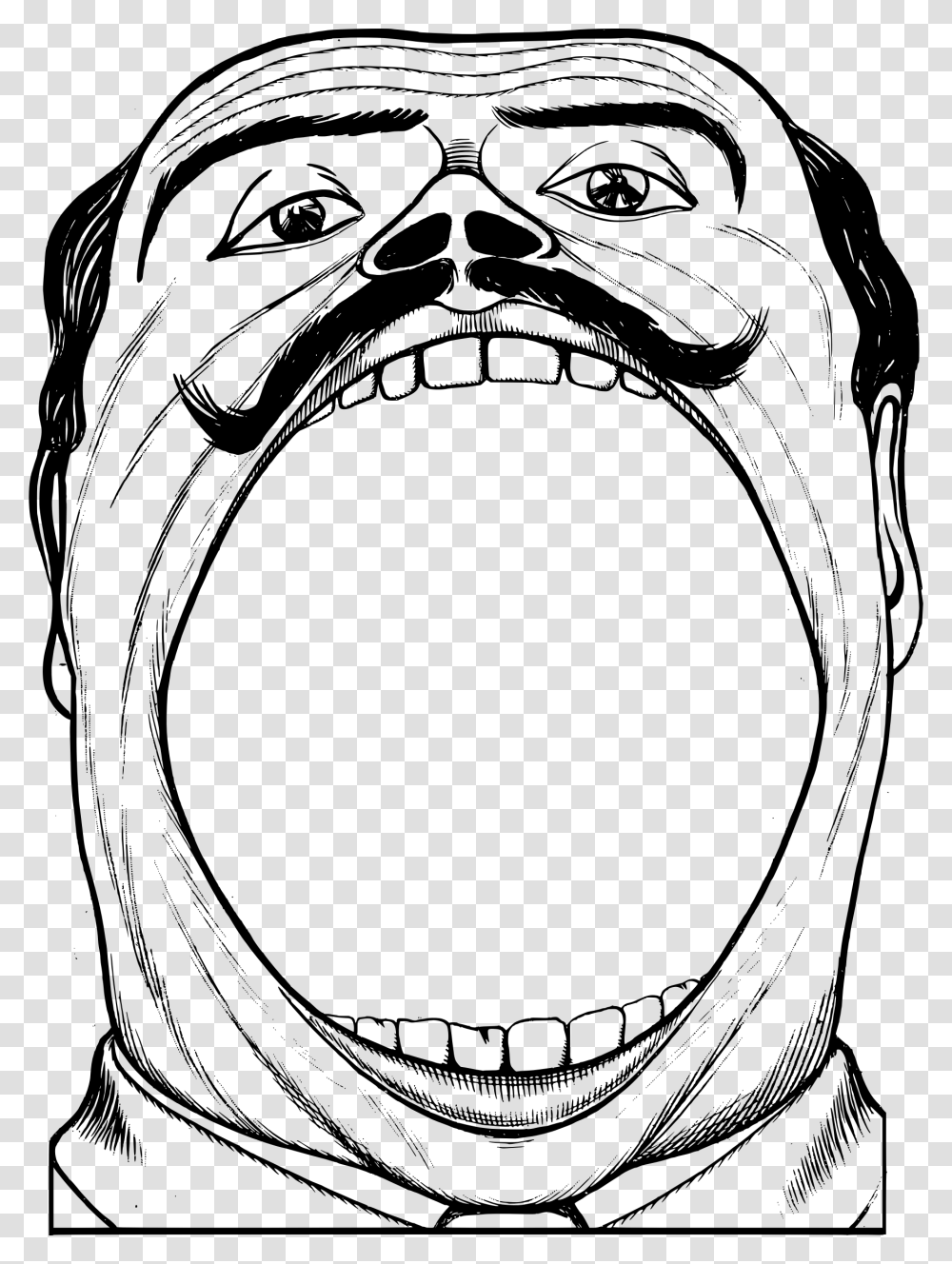 Open Mouth Clipart Black And White, Gray, World Of Warcraft Transparent Png