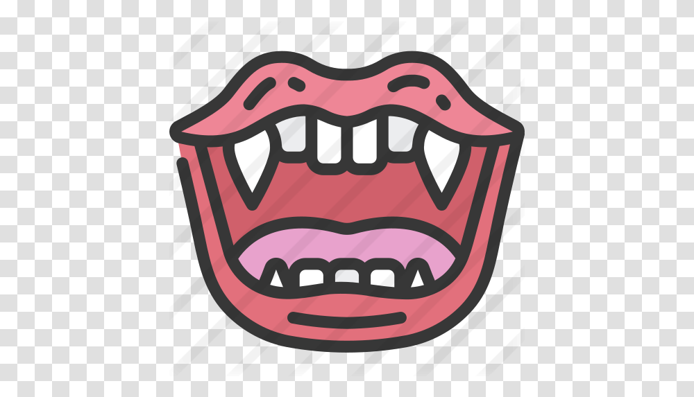 Open Mouth Free Halloween Icons Happy, Teeth, Lip, Jaw, Mustache Transparent Png