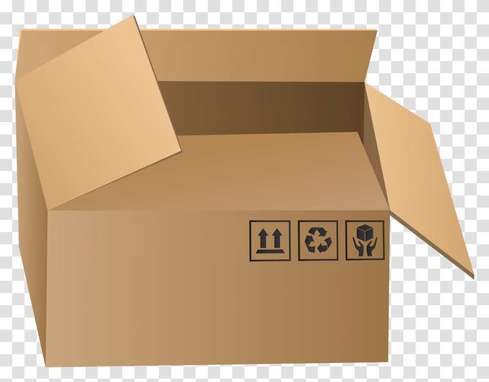 Open Packaging Box Clip Art, Cardboard, Carton, Package Delivery Transparent Png