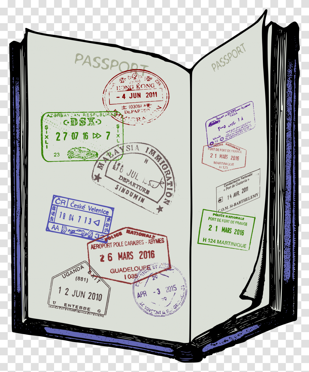 Open Passport, Label, Id Cards, Document Transparent Png