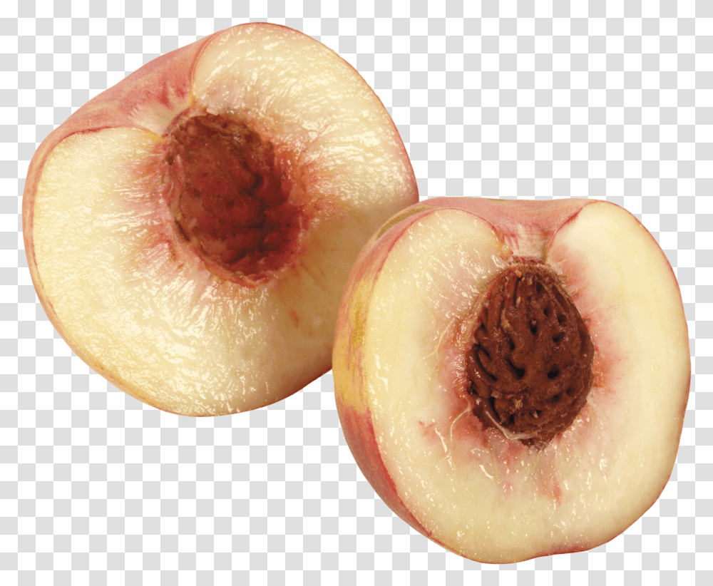 Open Peach Melocoton Abierto, Plant, Fruit, Food, Fungus Transparent Png