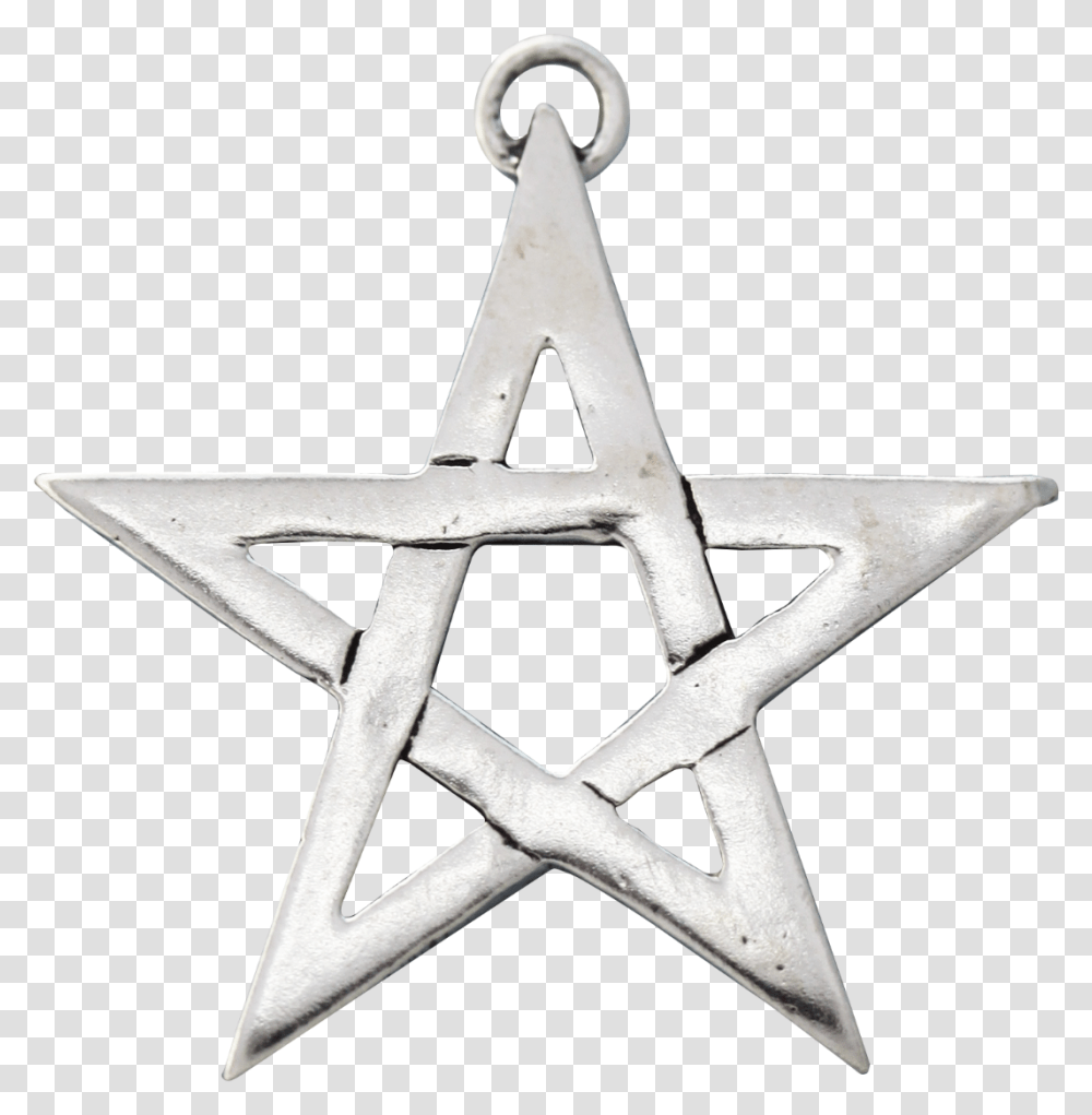 Open Pentagram Pendant, Star Symbol, Cross Transparent Png