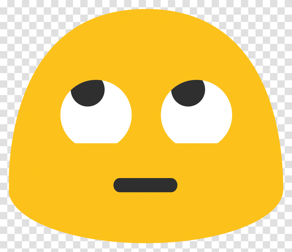 Open Rolling Eyes Emoji Google Clipart Full Size Clipart, Pac Man, Food, Egg, Halloween Transparent Png