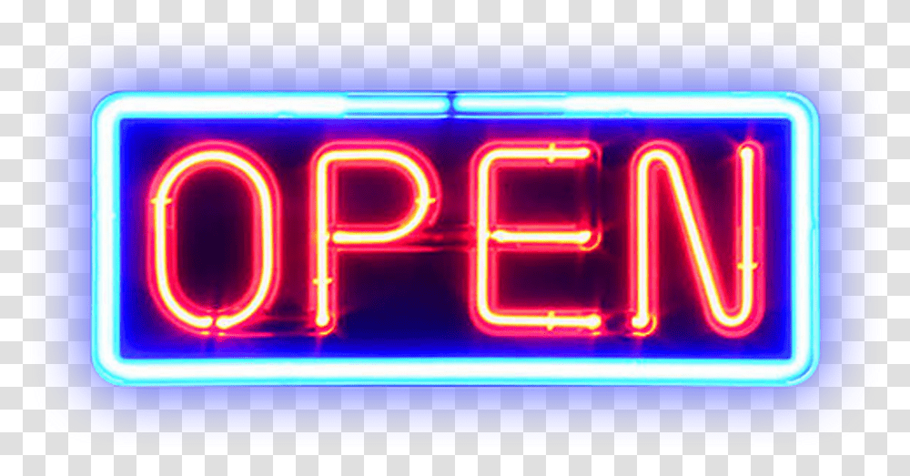 Open Sign Neon City Lights Niche Moodboard Freetoedit Neon Open Sign Transparent Png