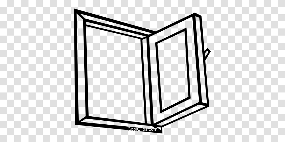 Open Window Royalty Free Vector Clip Art Illustration, Gate, Picture Window, Cabinet, Furniture Transparent Png
