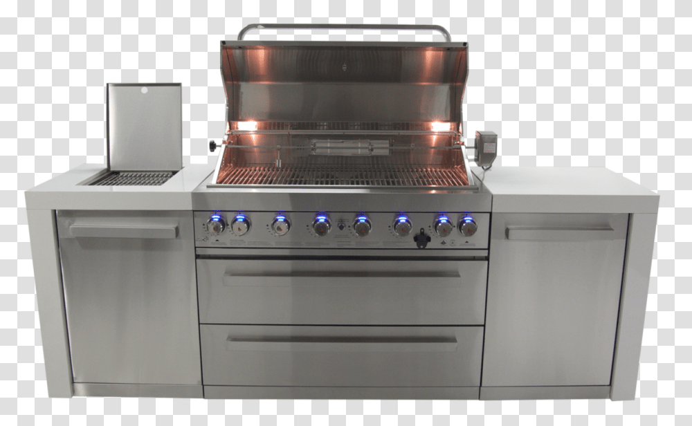 Open With Side Burner And Lights Barbecue Grill, Oven, Appliance, Computer Keyboard, Computer Hardware Transparent Png
