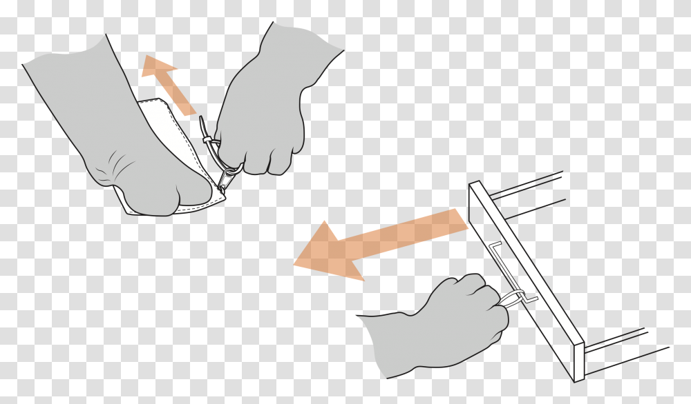 Open Zipper Drawing, Hand, Axe Transparent Png