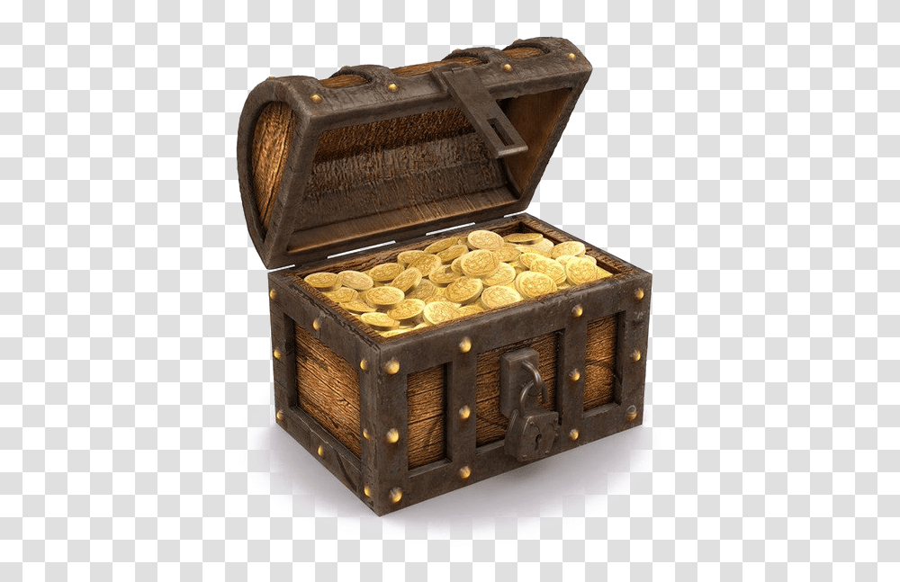 Opened Treasure Chest Gold Pirate Treasure Chest, Box Transparent Png