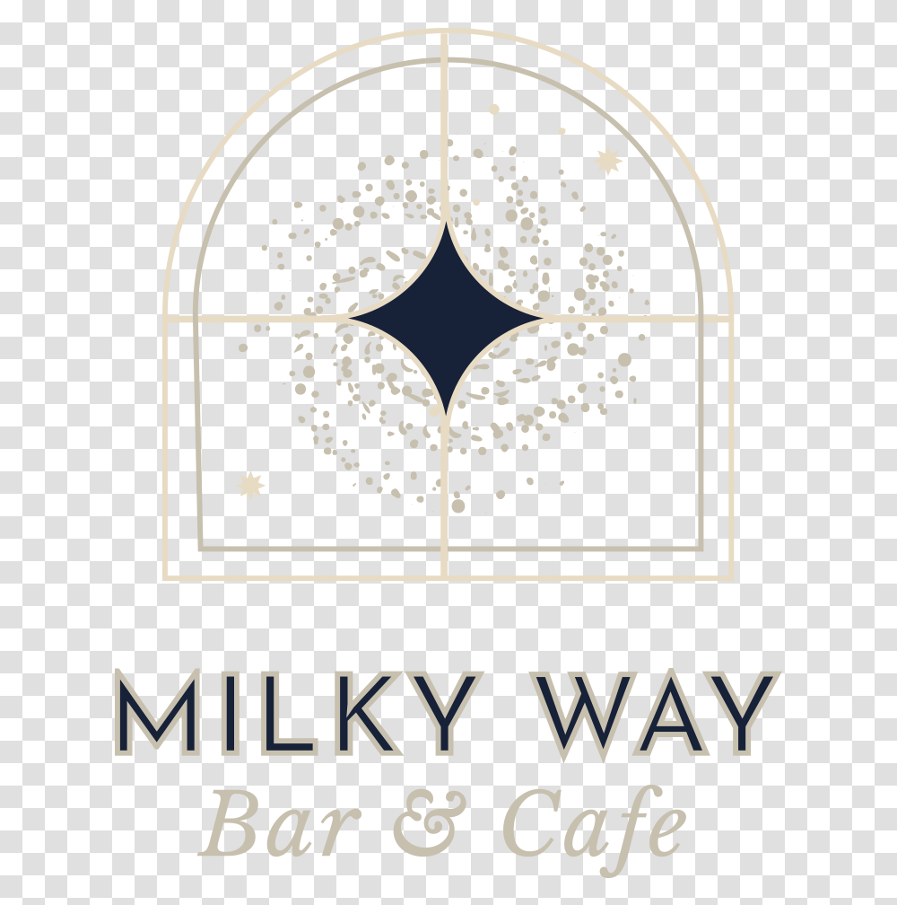 Opening Soon Milky Way Cafe & Bar The Fellowship And Star Globemed, Pattern, Text, Symbol, Ornament Transparent Png