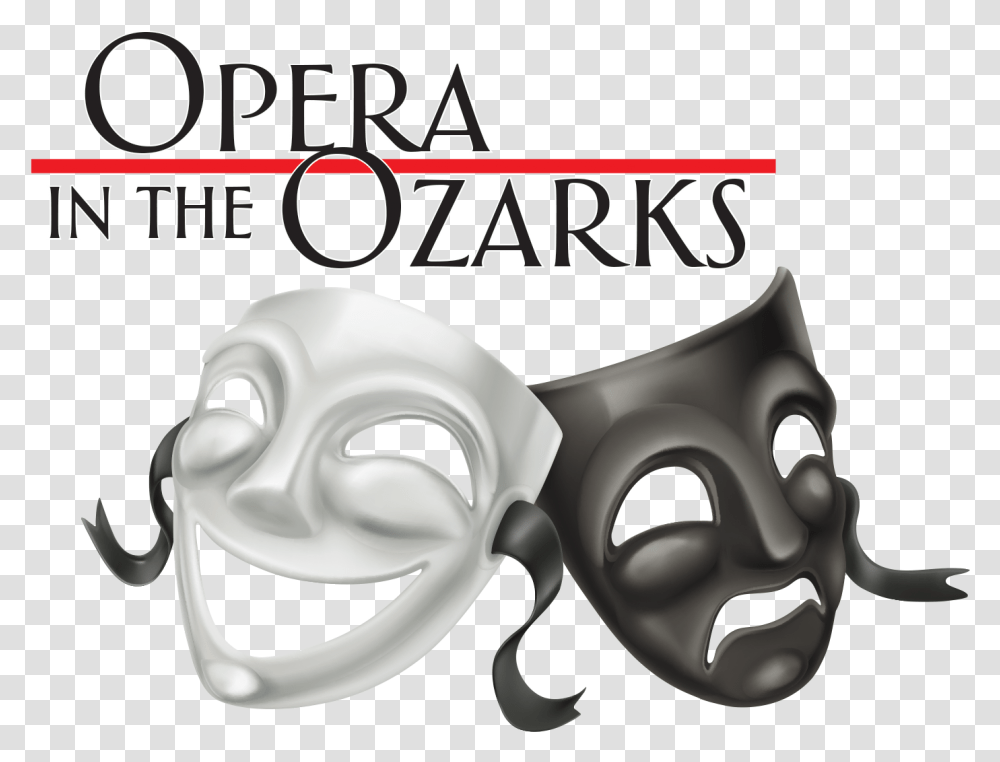 Opera In The Ozarks Black And White Theatre Masks Transparent Png