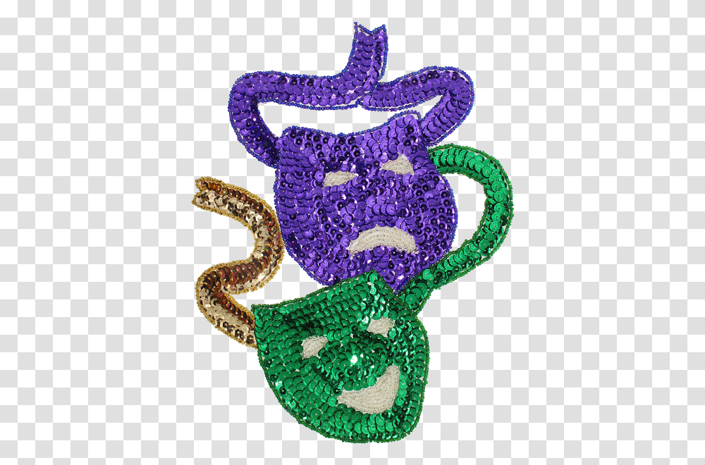 Opera Mask Beaded Amp Sequin Applique Illustration, Snake, Reptile, Animal, Accessories Transparent Png