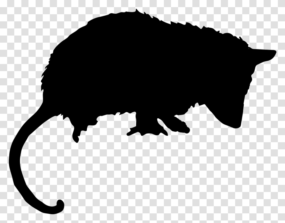 Opossum Silhouette, Animal, Mammal, Wildlife, Stencil Transparent Png