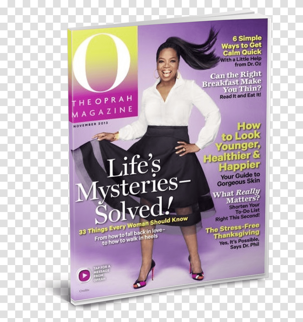 Oprah Magazine Covers Download Oprah Magazine, Person, Human, Female, Poster Transparent Png