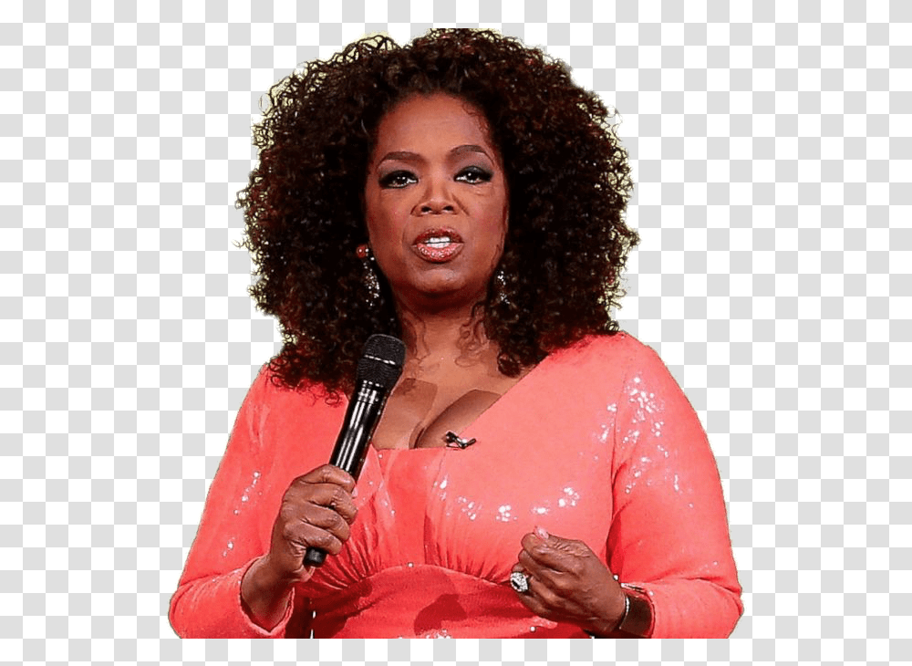 Oprah Winfrey With Microphone Transparen 122705 Oprah Winfrey, Hair, Person, Human, Electrical Device Transparent Png