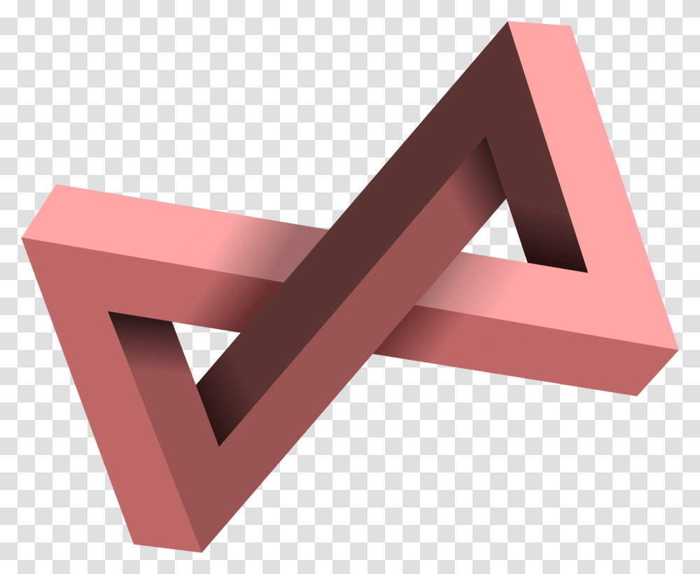 Optical Illusion Impossible Triangle, Alphabet, Plywood, Word Transparent Png
