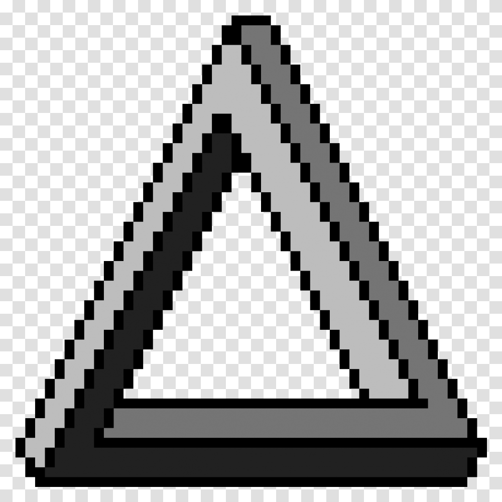 Optical Illusion Pixel Art, Triangle, Cross Transparent Png