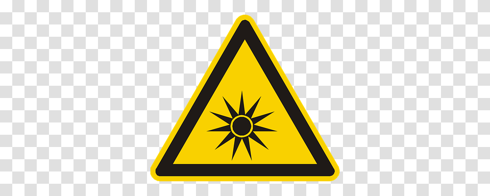 Optical Light Symbol, Triangle, Sign, Road Sign Transparent Png