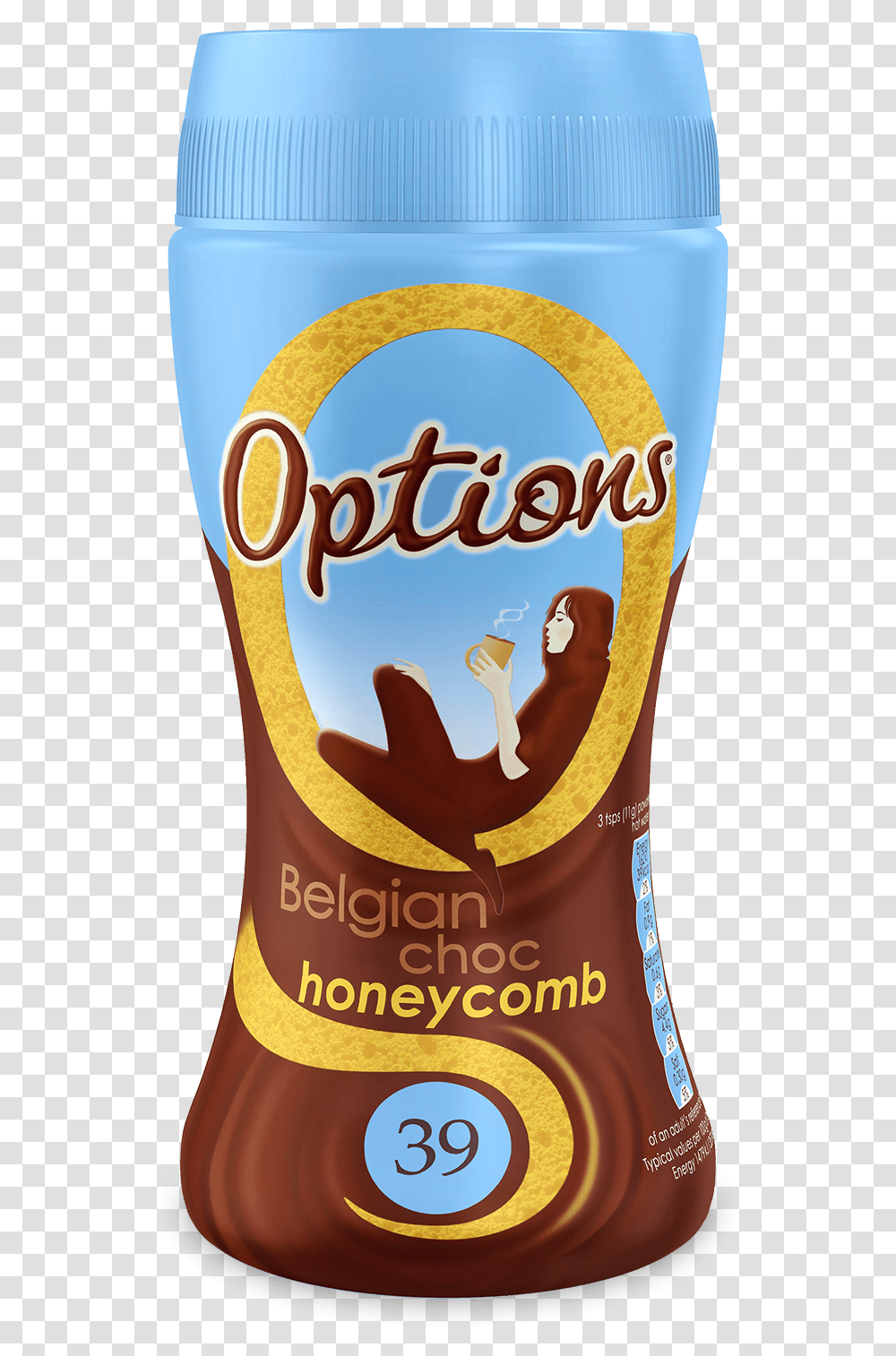 Options Instant Hot Chocolate, Food, Label, Beverage Transparent Png