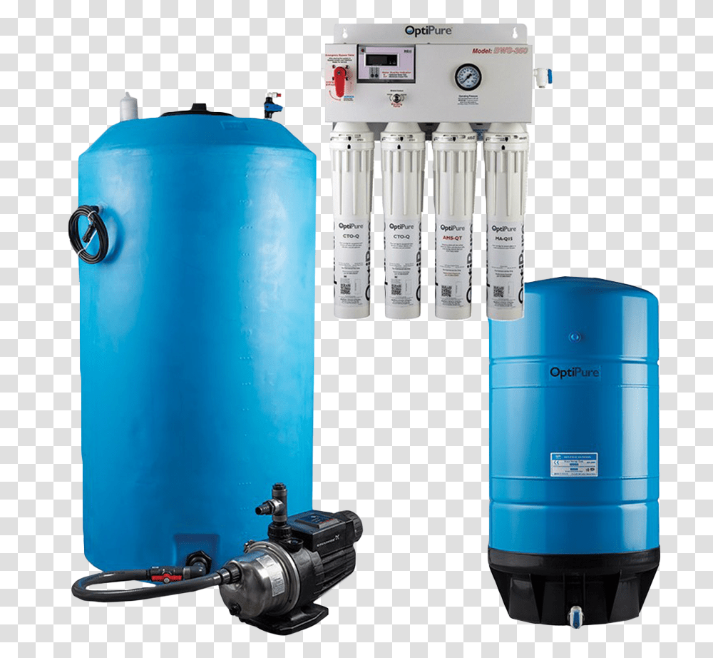 Optipure Bws350 Reverse Osmosis System With 175 Gallon Optipure, Cylinder, Camera, Electronics, Machine Transparent Png