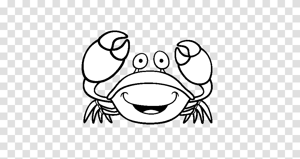 Opulent Design Crab Clipart Black And White, Stencil, Animal, Food, Drawing Transparent Png