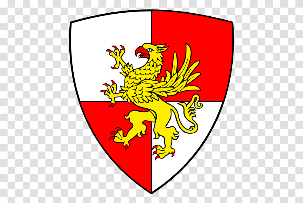 Or Griffin On Gules And Argent Griffin On Shield, Armor, Chicken, Poultry, Fowl Transparent Png