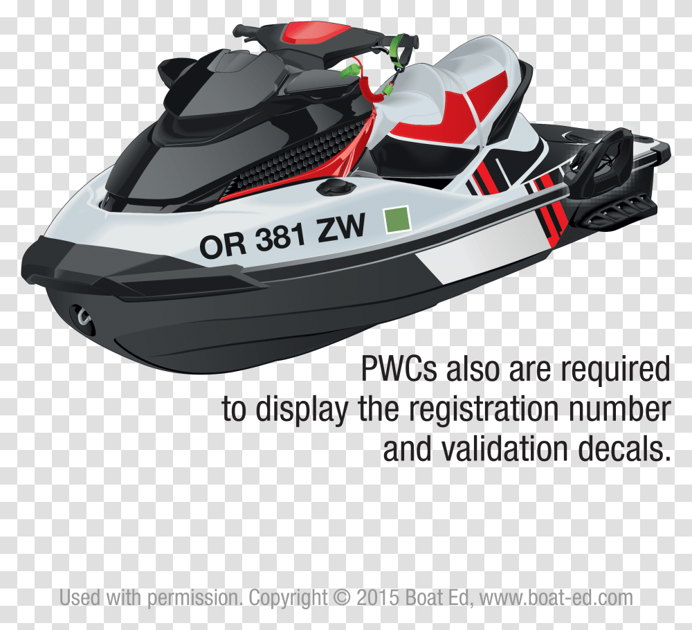 Or Number Placement On A Pwc Parts Of Jet Ski, Vehicle, Transportation Transparent Png