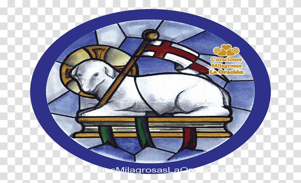 Oracin Al Corderito Manso Eucharist Symbols Lamb Of God, Stained Glass, Sunglasses, Accessories Transparent Png