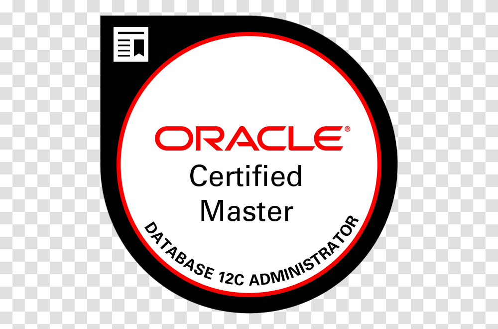 Oracle Database 12c Administrator Certified Master Oracle, Label, Sticker, Word Transparent Png