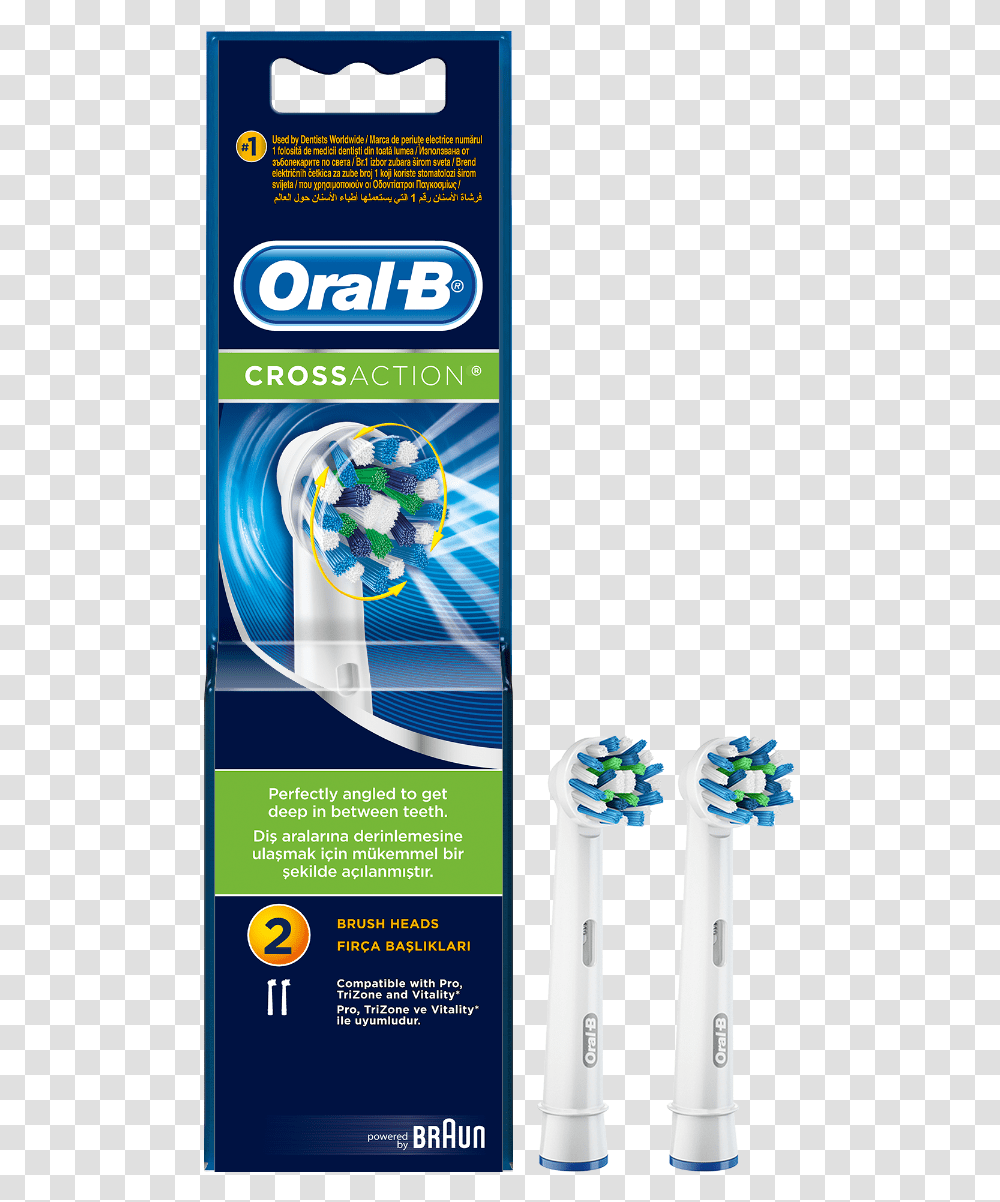 Oral B Power Refills Cross Action Download Oral B Eb50, Poster, Advertisement, Flyer, Paper Transparent Png