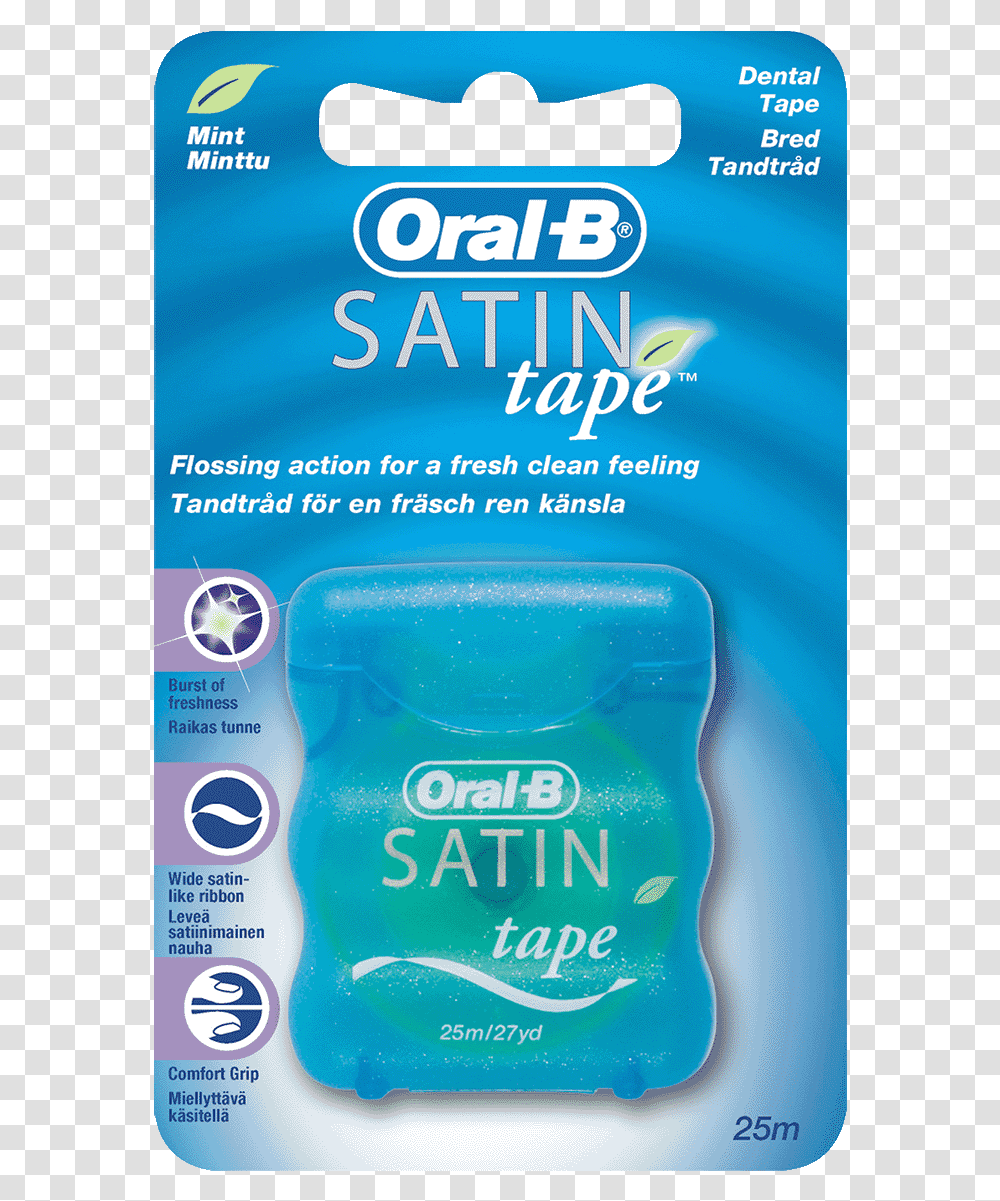 Oral B Satin Tape Oral B Satin Floss Tape, Bottle, Cosmetics, Shampoo Transparent Png