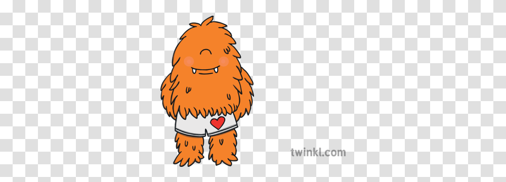 Orange Alien Wearing Pants With A Red Heart Illustration Twinkl Animals Rooster, Pet, Canine, Mammal, Photography Transparent Png